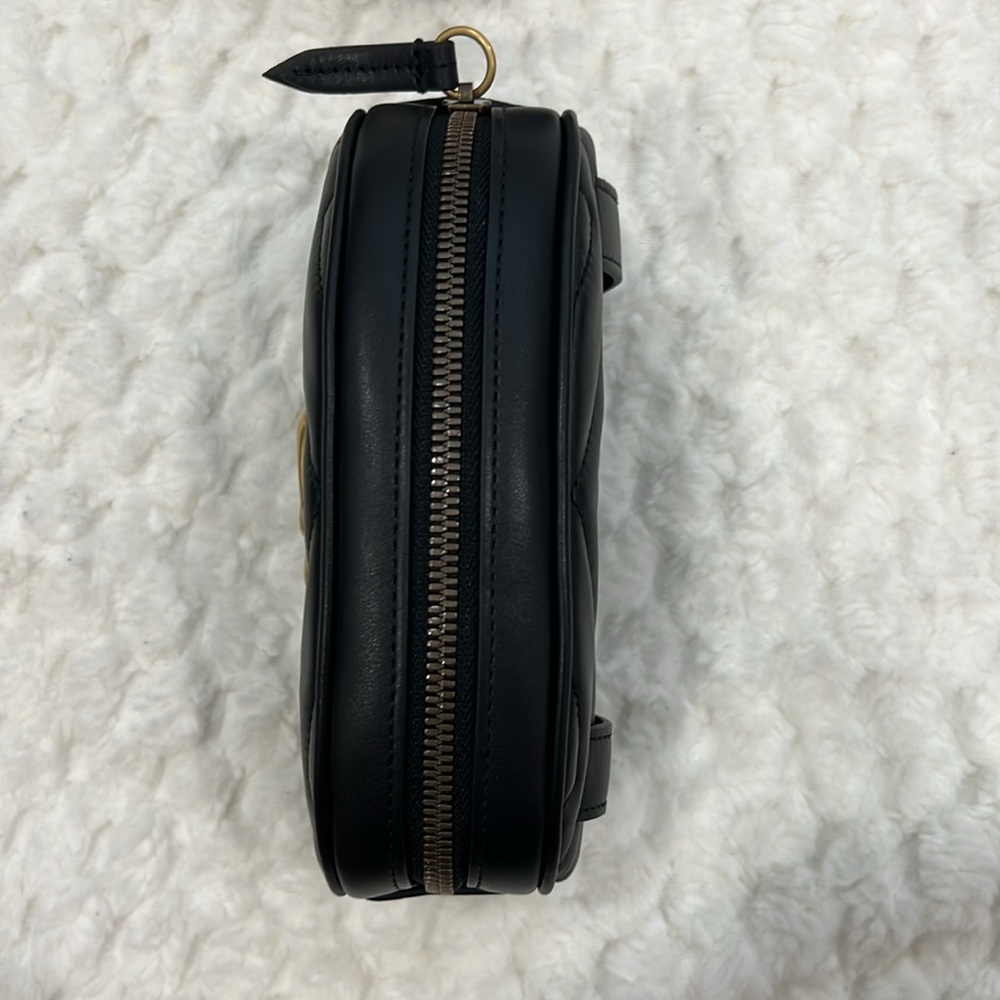 Gucci Calfskin Matelasse GG Marmont Leather Belt Bag 85/34-Authentic-NWT - Picture 7 of 16
